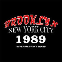 brooklyn typography design vector for print