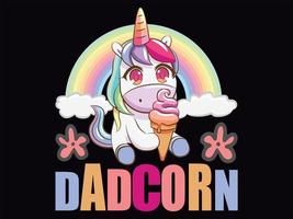 archivo vectorial de diseño de camiseta de unicornio vector