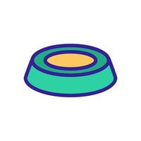 Pet bowl icon vector. Isolated contour symbol illustration vector