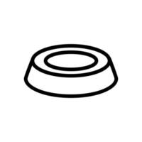 vector de icono de cuenco para mascotas. ilustración de símbolo de contorno aislado