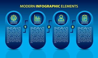 Modern infographic template design with numbers options or steps. vector
