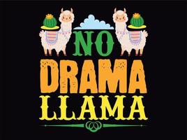 Llama t-shirt design vectot file vector