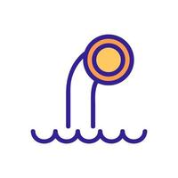 Periscope submarine icon vector. Isolated contour symbol illustration vector