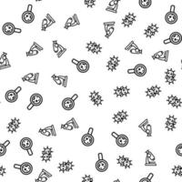 Germs Viewed By Microscope Seamless Pattern Vector
