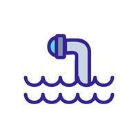 Periscope submarine icon vector. Isolated contour symbol illustration vector