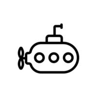 Periscope submarine icon vector. Isolated contour symbol illustration vector