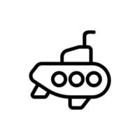 Periscope submarine icon vector. Isolated contour symbol illustration vector