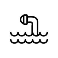 Periscope submarine icon vector. Isolated contour symbol illustration vector