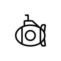 Periscope submarine icon vector. Isolated contour symbol illustration vector