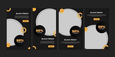 black friday social media template vector