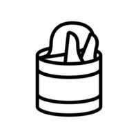 pear canned icon vector outline illustration
