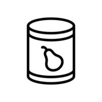 pear canned icon vector outline illustration