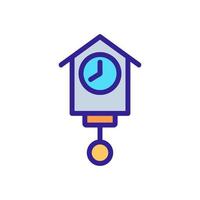 clock device in house form with pendulum icon vector