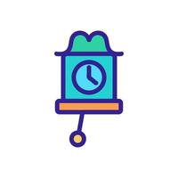 round watch device with metronome icon vector outline illustration