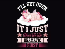 Unicorn t-shirt design vector file