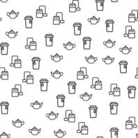 Product Of Natural Tea Seamless Pattern Vector
