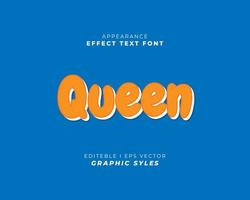 text effect font 3D color vector