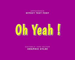 text effect font 3D color. vector