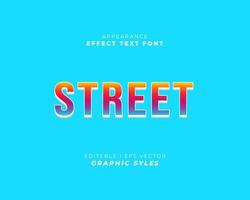 text effect font 3D color vector