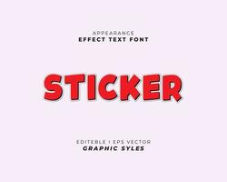 text effect font 3D color. vector