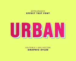 text effect font 3D color. vector