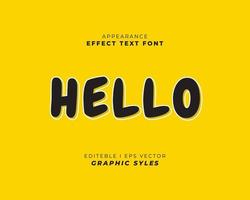 text effect font 3D color. vector