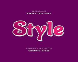 text effect font 3D color. vector