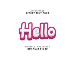 text effect font 3D color. vector