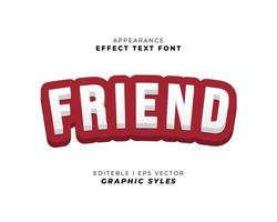 text effect font 3D color. vector