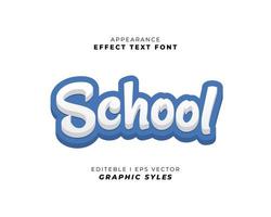 text effect font 3D color. vector