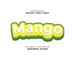 text effect font 3D color. vector