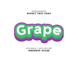 text effect font 3D color. vector