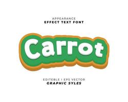 text effect font 3D color. vector