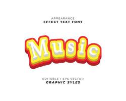 text effect font 3D color. vector