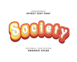 text effect font 3D color. vector