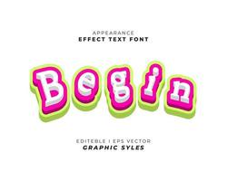 Text Effect Font 3D Color.