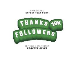 text effect font 3D color. vector