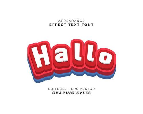 text effect font 3D color. suitable for use in the effect of business promotion texts and campaigns. easy to use in graphic styles settings.