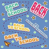 Back to school vector design lettering for school design