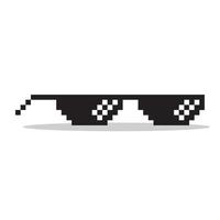 diseño de vector de anteojos de píxeles icono de activo editable gratis