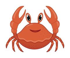 Sea crab icon. Flat illustration of sea crab vector icon for web design