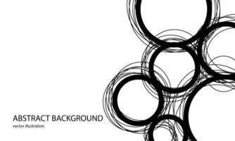 Abstract background with black circles minimalism vector