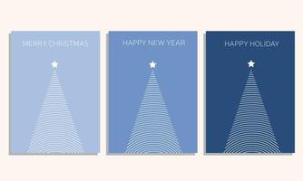 Vector illustration of happy new year. Marry christmas posters set. Posters with place for text. Marry christmas background for flayers and brochure