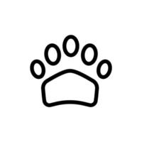 Paw icon vector. Isolated contour symbol illustration vector