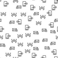 Security Mobile System Seamless Pattern Vector. vector