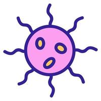 vector de icono de bacteria. ilustración de símbolo de contorno aislado