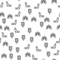 Breath Respiratory Device Seamless Pattern Vector