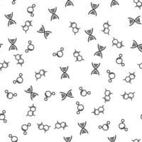 Molecule Model Outline Set Seamless Pattern Vector
