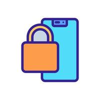 password phone icon vector outline illustration