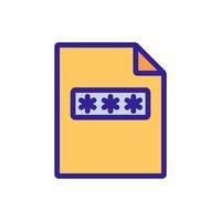 the password file icon vector outline illustration